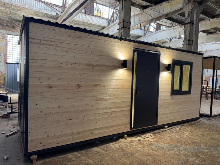 Бытовка металлическая в деревянной облицовки smartbox Краснодар